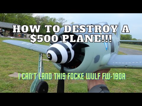 How to crash your $500 Eflite Focke Wulf FW-190a rc plane 8 times.