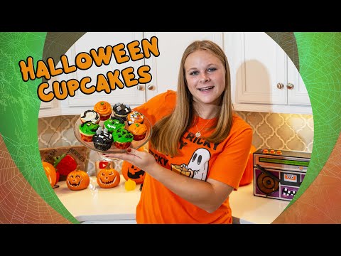 Assistant Makes and Decorates DIY Halloween Cupcakes