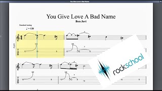 You Give Love a Bad Name Hot Rocks Rockschool Grade 2 Guitar