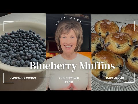 Blueberry Muffins Homemade Make Ahead & Freeze @ourforeverfarm