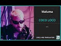 Maluma - COCO LOCO Lyrics English Translation - Spanish and English Dual Lyrics  - Subtitles Lyrics