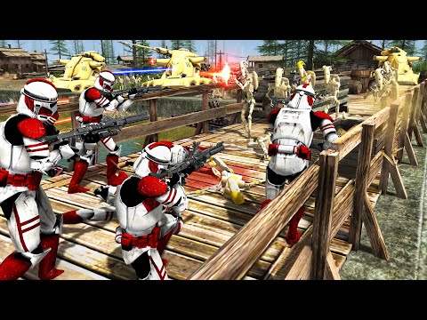 Incredible BRIDGE BATTLE in NEW Realistic Star Wars Mod!