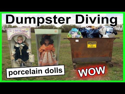 WOW Found Porcelain Dolls Dumpster Diving #314