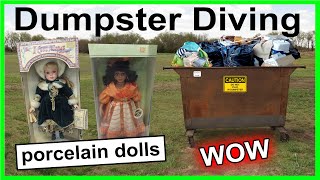 WOW Found Porcelain Dolls Dumpster Diving #314