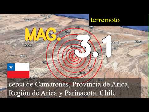 😱🚨  Terremoto cerca de Camarones, Provincia de Arica, Región de Arica y Parinacota, Chile actualizac