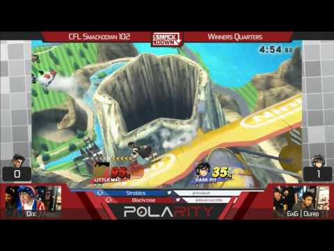 CFL Smackdown 102 WiiU - Doc (Little Mac) vs GxG Duffo (Dark Pit, Little Mac) - Winners Quarters