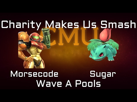 Charity Makes Us Smash Project M Wave A Pools -  Morsecode (Samus) vs. Sugar (Ivysaur)
