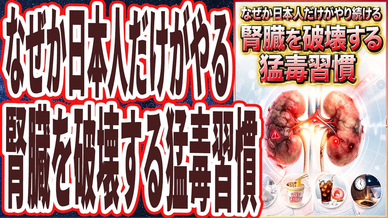【なぜ報道しない？】「人工透析一歩手前...なぜか日本人だけがやり続ける腎臓を破壊する猛毒習慣はコレです」を世界一わかりやすく要約してみた【本要約】