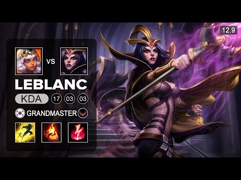 LeBlanc vs Qiyana Mid - KR Grandmaster - Patch 12.9 Season 12