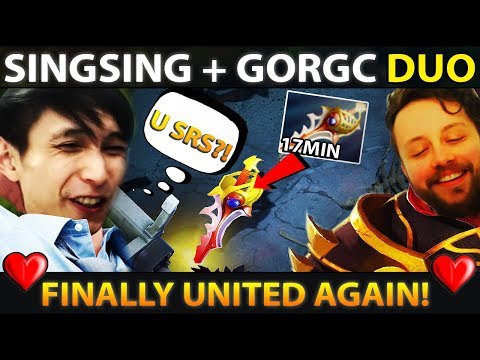 SINGSING + GORGC FINALLY UNITED AGAIN - 17 Min Rapier on Ember + Techies Combo MOST WTF FUNNY Dota 2