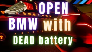 How to open BMW with a Dead Key or Battery [4k]