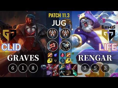 GEN Clid Graves vs GEN Life Rengar Jungle - KR Patch 11.3