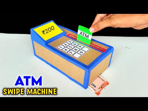 Cardboard ATM swipe machine , how to make a simple atm machine