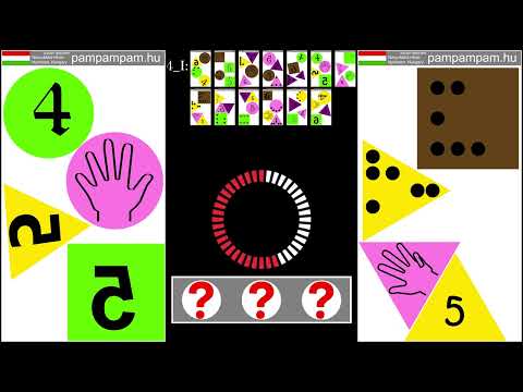QUIZ 🟦🟥🟩▢⭘△❶❷❸ szín forma érték - Pam pam pam társasjáték_188🙂pampampam.hu