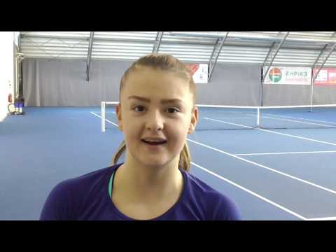 EMPIRE Cup U18 2018: F, interview, Katarína KUŽMOVÁ (SVK) - Vanesa NIKOLOVOVA (CZE) 6-0 6-2