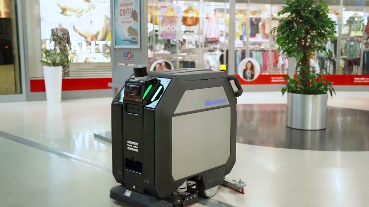 Scrubber robot for wet floor cleaning — CenoBots L50 demo video thumbnail