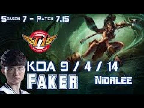 SKT T1 Faker NIDALEE vs KAYN Jungle - Patch 7.15 KOREA Ranked