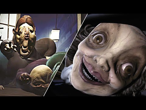 Little Nightmares 1 & 2 + DLC All Bosses & Monsters (First Person)