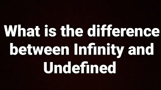 What is the difference between Infinity and Undefined  | Divide by Zero  by Keshav Sharma