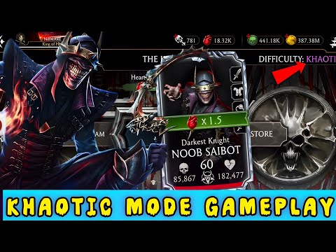 Khaotic Mode The Krypt | Darkest Knight Noob Saibot Gameplay MK Mobile