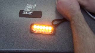 12 LED Flashing Strobe Amber Light