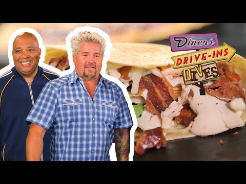 Guy Fieri & Rev Run Go IN on Crêpes in New Jersey | Diners, Drive-Ins and Dives | Food Network