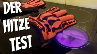 500 ° Grill und Backofenhandschuhe im "Horror" Look & Hitze Test Review