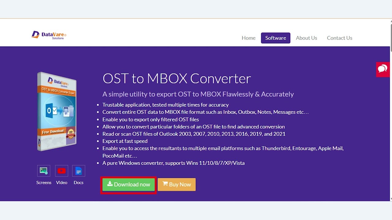DataVare OST to MBOX Converter demo video