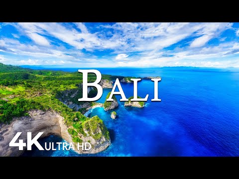 FLYING OVER BALI (4K UHD) - Soothing Music Along With Beautiful Nature Video - 4K Video ULTRA HD