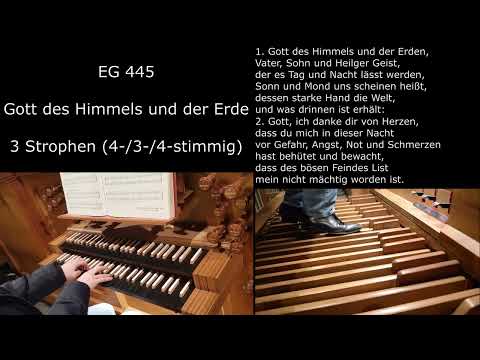EG 445 - Gott des Himmels und der Erden (Orgelsätze mit Liedtext)