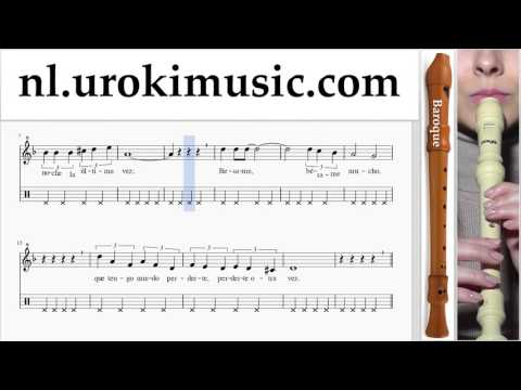 Blokfluit Leren Spelen (B.) Besame Mucho Tablatura Deel#2 um-b799