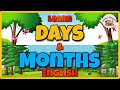 Learn Days Of The Week And Months Of The Year In English For Kids Fun And Interactive Lesson