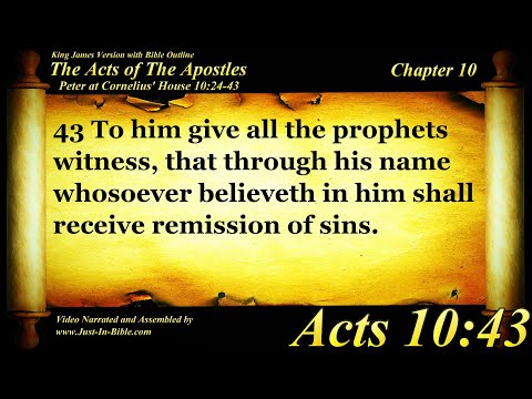 The Acts of the Apostles Chapter 10 - Bible Book #44 - KJV HD Read Along Audio/Video/Text