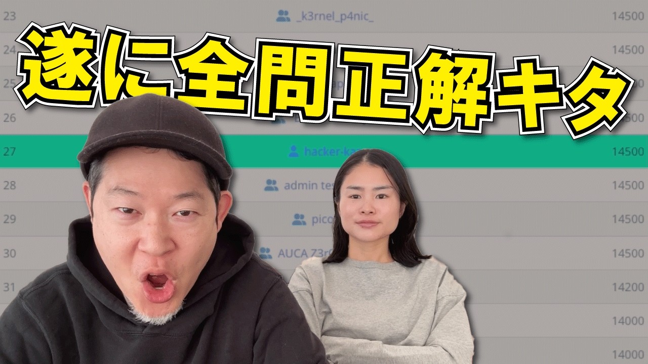 ハッカー大会での世界順位が徐々に上がってきた【リベンジ企画#5】