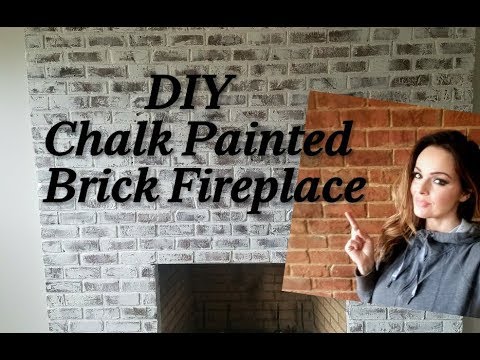 DIY Chalk Painted Brick Fireplace French Country Farmhouse Style Video