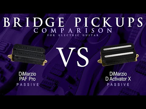 DiMarzio PAF PRO vs D ACTIVATOR X - Passive Bridge Guitar Pickup Comparison Tone Demo