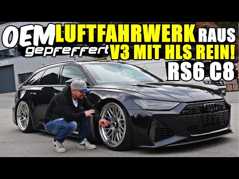 RS6 C8 original Luftfahrwerk raus, GEPFEFFERT KW V3 mit HLS rein