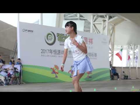 2017 Roller Games，Junior Women Classic Slalom 12th，Su Rou Rong 青女花桩 12th 苏柔荣 中华台北