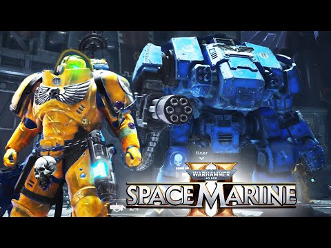 HEAVY BOLTER GAMEPLAY: 3 Imperial Fists vs Chaos INVASION - Warhammer 40k: Space Marine 2