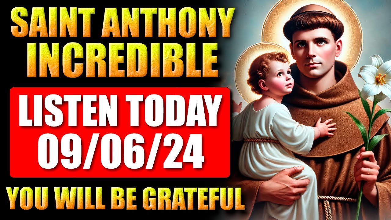 🛑ST ANTHONY 🙏 LISTEN NOW AND HAVE YOUR IMPOSSIBLE MIRACLE GRANTED| EVERYONE WHO DOES THIS SUCCEEDS