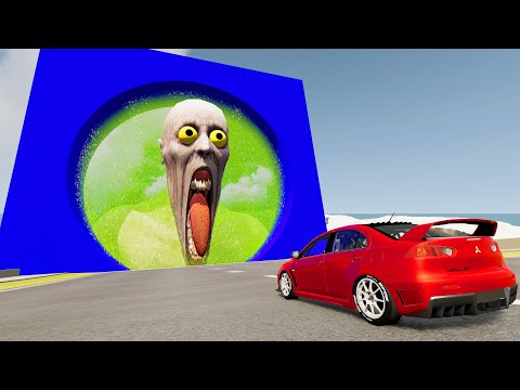 Epic Escape From The Shy Guy (SCP-096) | Car VS Portal Trap | BeamNG.Drive | Beamax