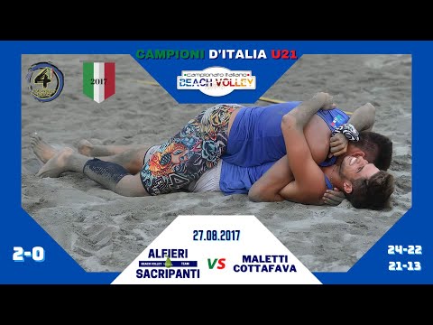 CAMPIONI D'ITALIA U21 🇮🇹 Amantea 2017 - FINALE #ALFIERISACRIPANTI vs MALETTI-COTTAFAVA #4VELEBVA🟨🟦⬛️