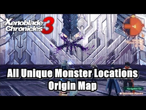 Xenoblade Chronicles 3 All Unique Monster Locations - Origin Map