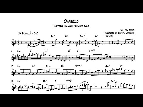 Clifford Brown - Daahoud Trumpet Solo