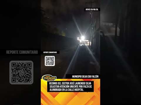 reporte comunitario desde la calle José laurencio Silva del municipio Silva estado Falcón.