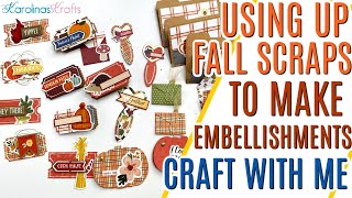 Using up FALL scraps to make Cute Journal Embellishments for Albums, Embellishments for Junk journal