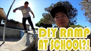 DIY SKATE RAMP AT A SCHOOL?!
