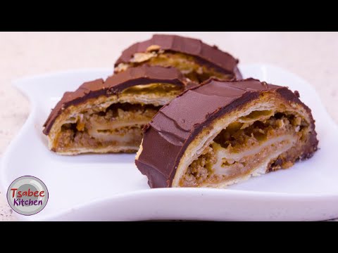Walnut Cake with Puff Pastry - Gerbaud cake wrap