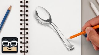 How to Draw a Realistic Spoon | Step by Step Art Lesson for Beginners