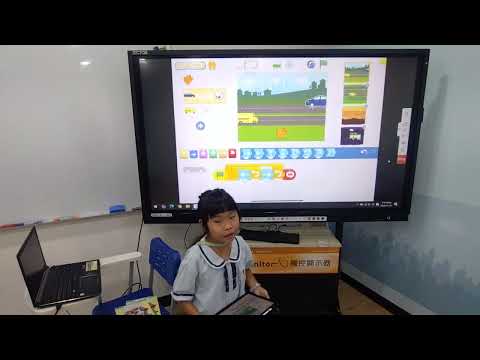 夏恩補習班 ScratchJr 過馬路遊戲 楊O姈-ScratchJr程式競賽-113學年第一學期